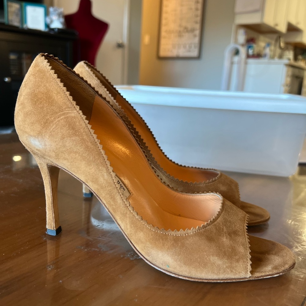 Manolo Blahnik suede pumps sz. 39 1/2